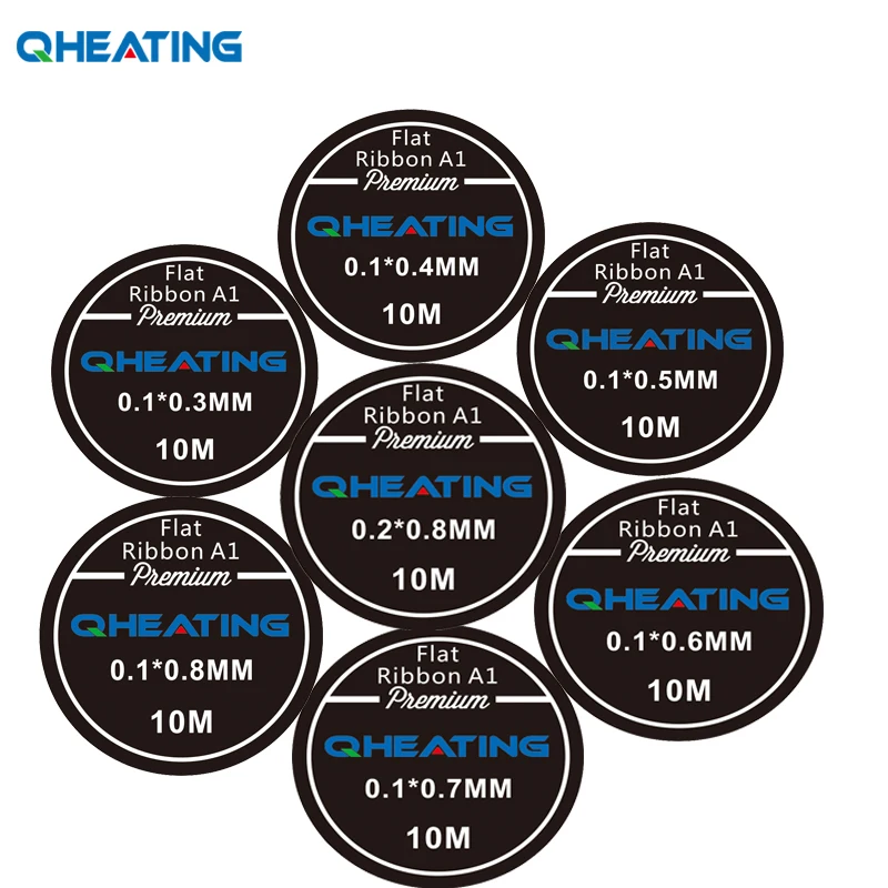 Плоская нагревательная проволока Qheating A1 10 м/рулон для электронных сигарет RDA