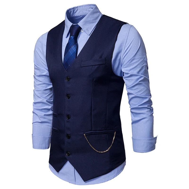 Мужской классический жаккардовый жилет с пейсли-принтом однотонный платок
