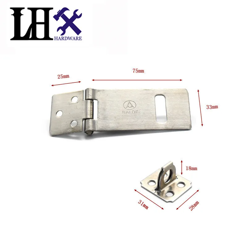 AJA12 2 33*75 мм нержавеющая Hasp раздвижные двери замок для межкомнатной окна по уходу