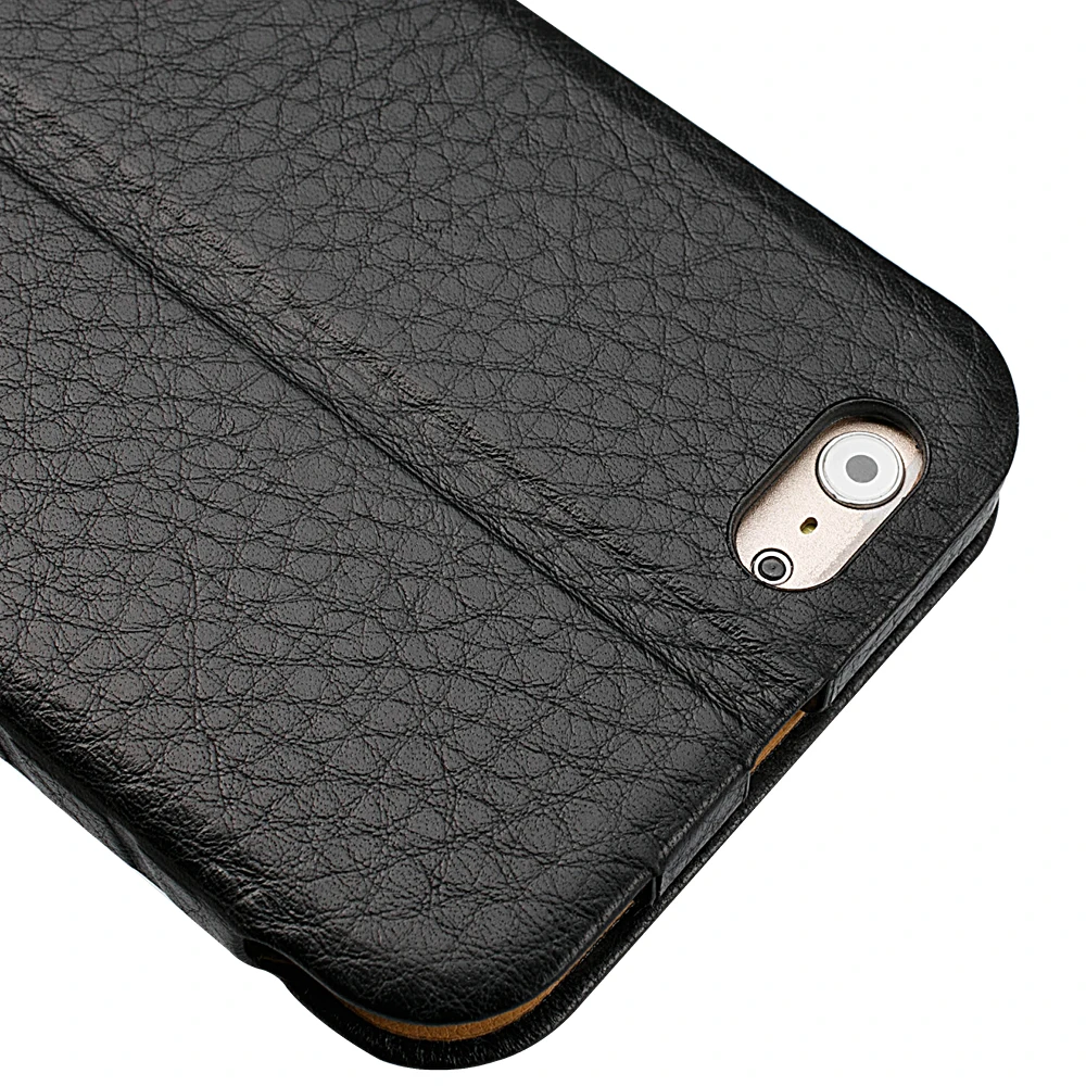 Jisoncase Smart Flip Case for iPhone 6 6s 4.7&quot Cover Phone Genuine Leather Back Plus 5.5 Funda |