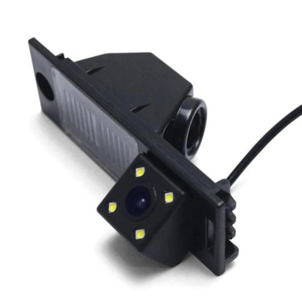Black Reverse Wide Angle Plastic CCD With Cable Car 4 Led Rear View Camera Waterproof Night Vision HD Backup For Hyundai IX35 | Автомобили