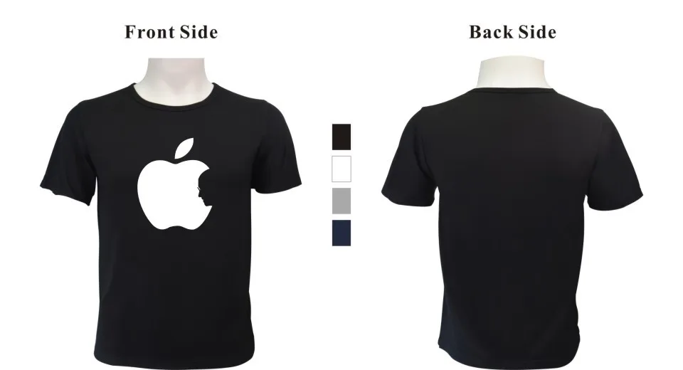 Лидер продаж, хлопковая Футболка Apple Steve Jobs, большие размеры, футболки с коротким рукавом, модная забавная футболка с яблоком XXS до 4XL