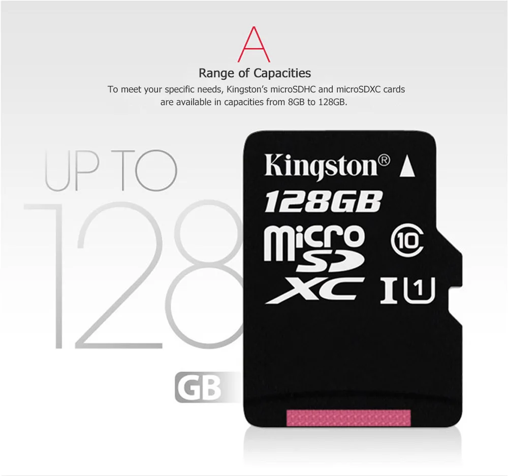Карта памяти kingston C10 16 ГБ 32 ГБ 64 ГБ 128 ГБ 8 ГБ Micro SD карта SDHC SDXC UHS-I U1 Microsd карта памяти класса 10 TF