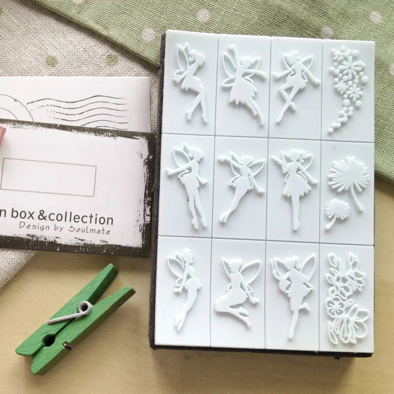 DIY ремесленные штампы для скрапбукинга Винтажный кружевной штамп деревянные