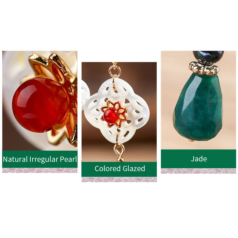 Серьги-подвески женские длинные ювелирные украшения для женщин с черным