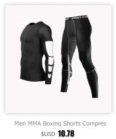 Men Compression MMA Rashguard Fitness Long Sleeves Shirts Base Layer Skin Tight Weight Lifting T Shirts Pants Set