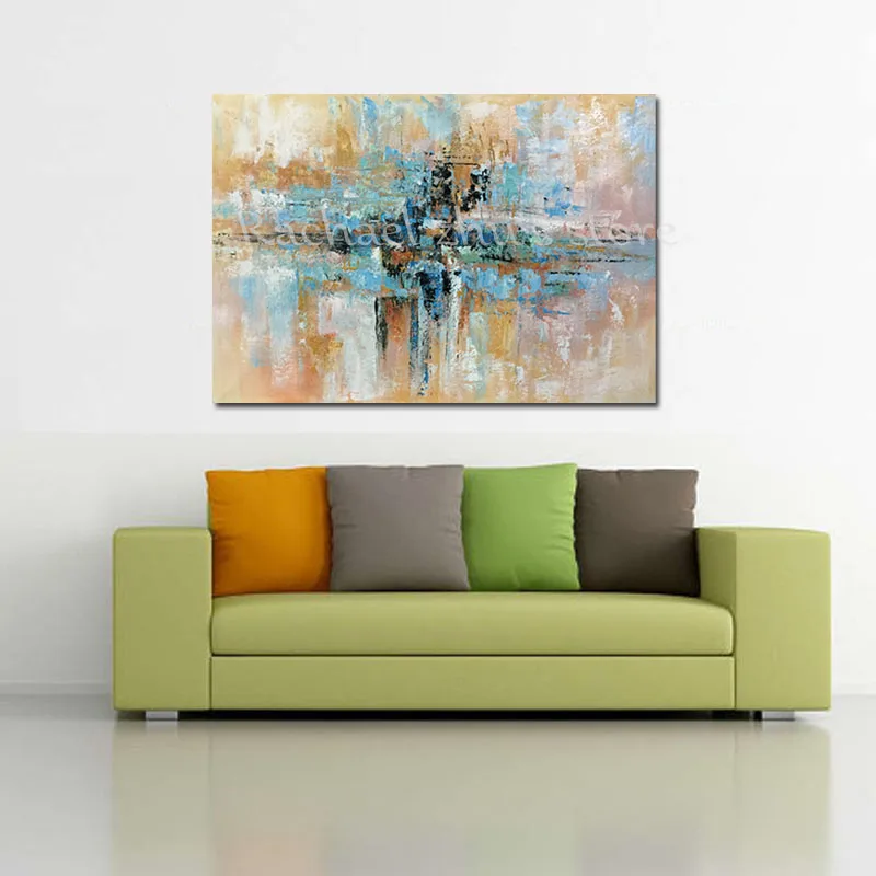 Ручная роспись искусство коричневая картина маслом на холсте домашняя настенная