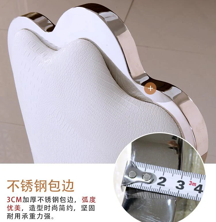 Louis fashion Dining chairs Fashionable cloth in high-end hotels Simple dining room stainless combination