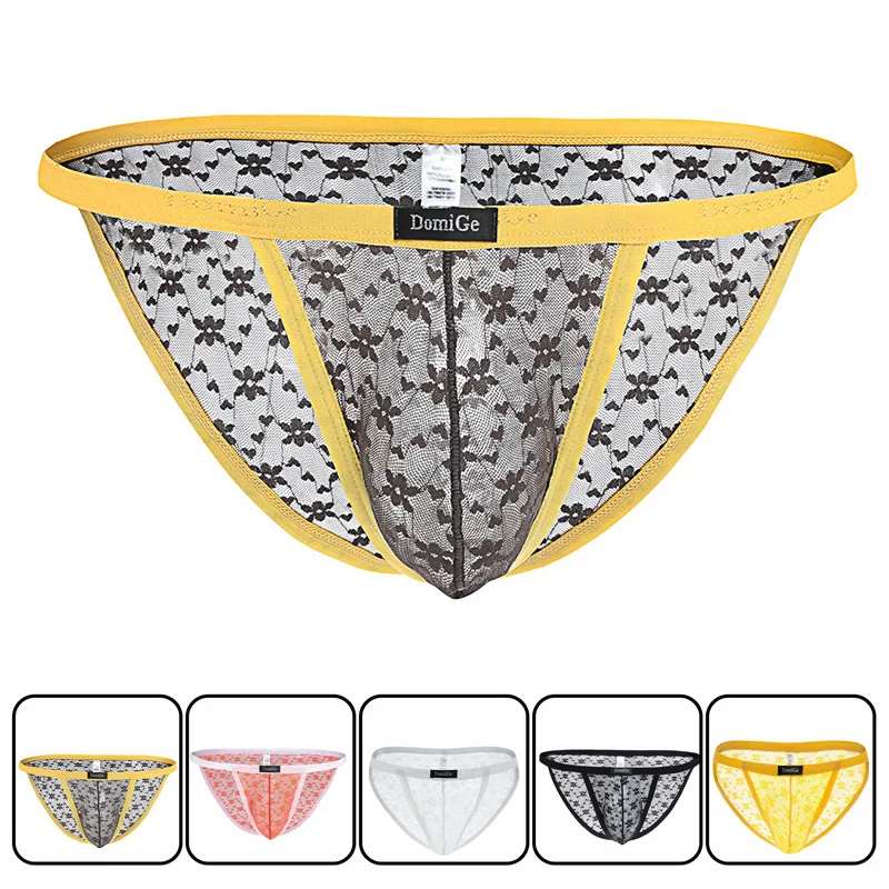 

Lace Briefs Men Fashion Brief Mini Sissy Lingerie Gay Panties Sexy Cute See through Underpants Mesh Brief sexy men underwear