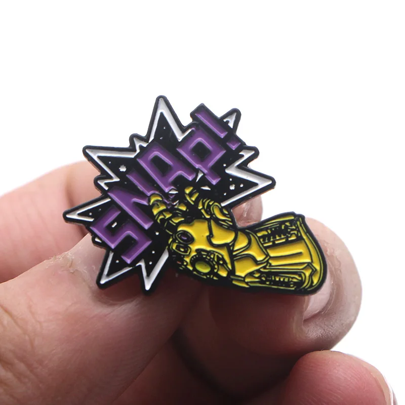 P3755 Dongmanli модные забавные Thanos Infinity Gauntlet крутые металлические эмалированные булавки и броши для нагрудного значка