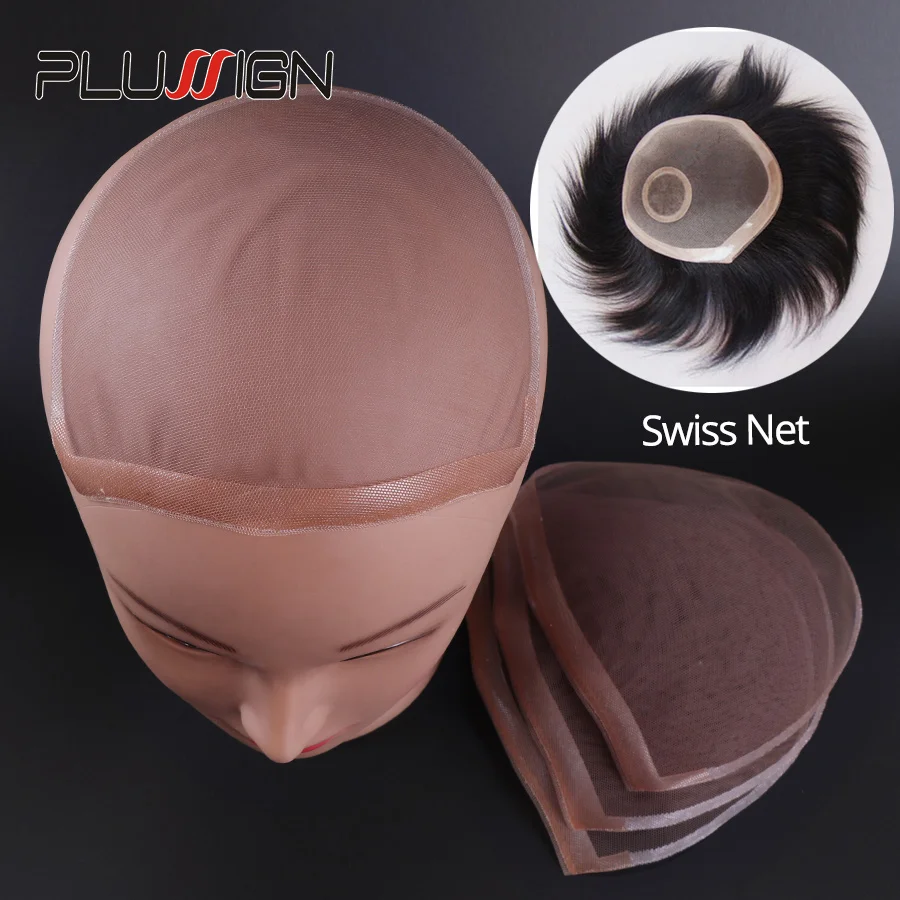 Plussign Swiss Lace Pattern Net For Making Wig Toupee Top Closure Foundation Hair Accessories Monofilament Stocking Wig Cap