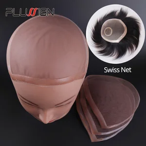 Plussign швейцарский кружевной узор в сеточку для изготовления парика-накладка, верхнее закрытие основы, аксессуары для волос, мононить, чулок, шапочка для парика