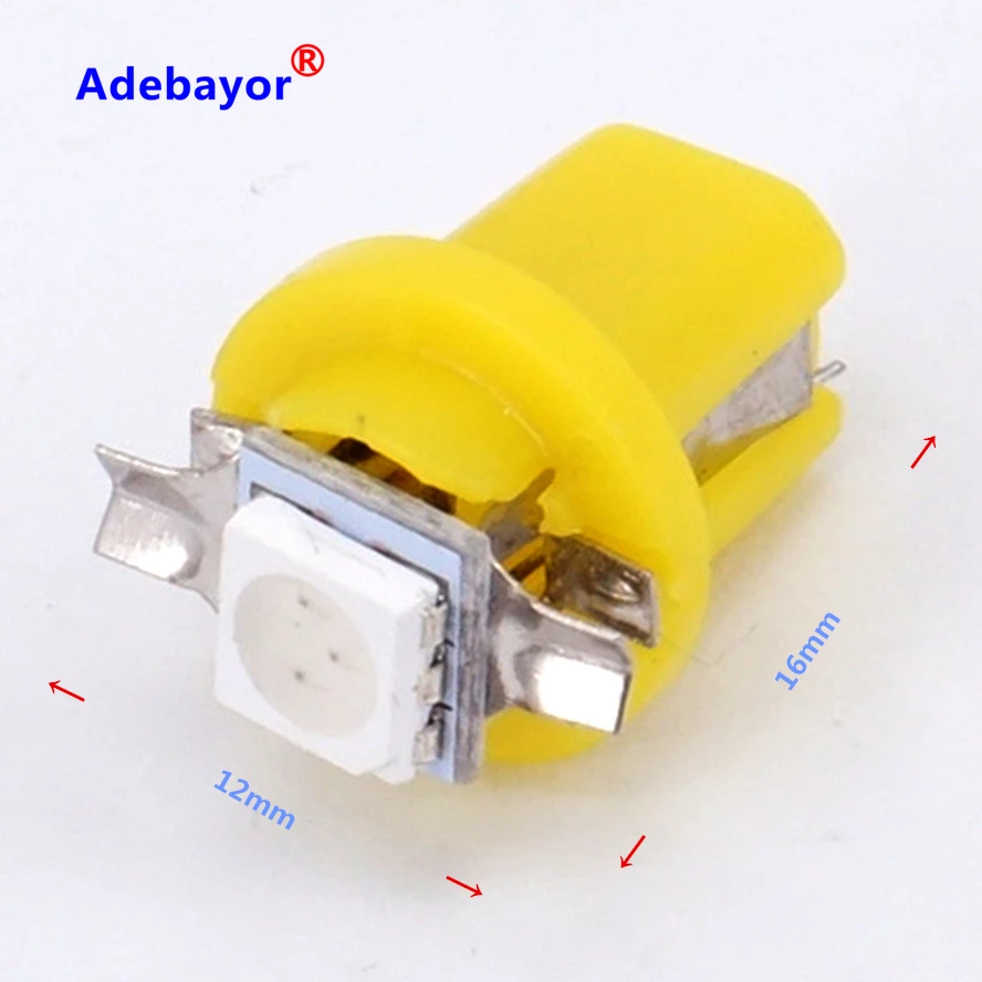 500 шт. T5 B8.5D 5050 1led smd лампа Автомобильный датчик Speedo Dash приборной панели светильник