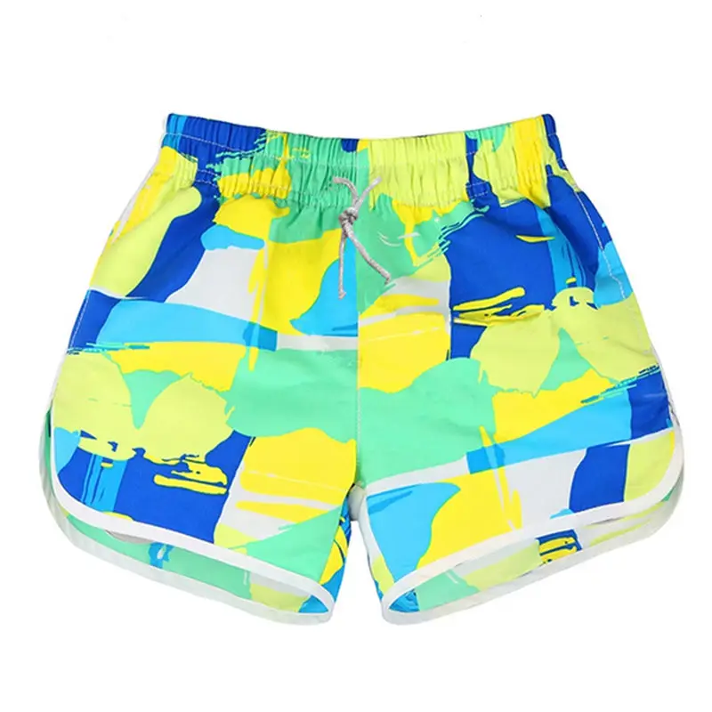 Цветные плавательные шорты для серфинга мальчиков и женщин пляжная одежда 3
