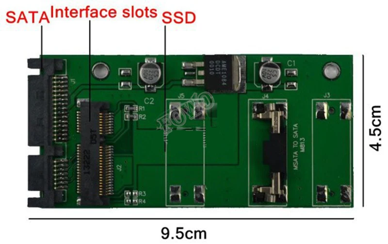MSATA SATA mini PCIE до 2 5 II адаптер для жесткого диска PCI Express 1 8 ''SSD 5'' 22 контактный