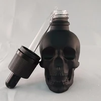 30ml skull shape glass dropper bottle for e juice head glass eliquid dropper bottle glass dropper bottle jars vials with pipette