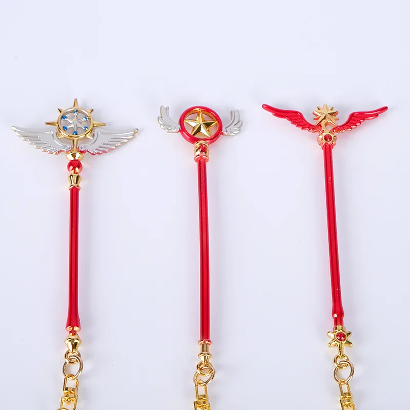 1 шт. Косплей Аниме карточка Captor Sakura Action напечатанный рисунок clow Head Magic Stick Wings