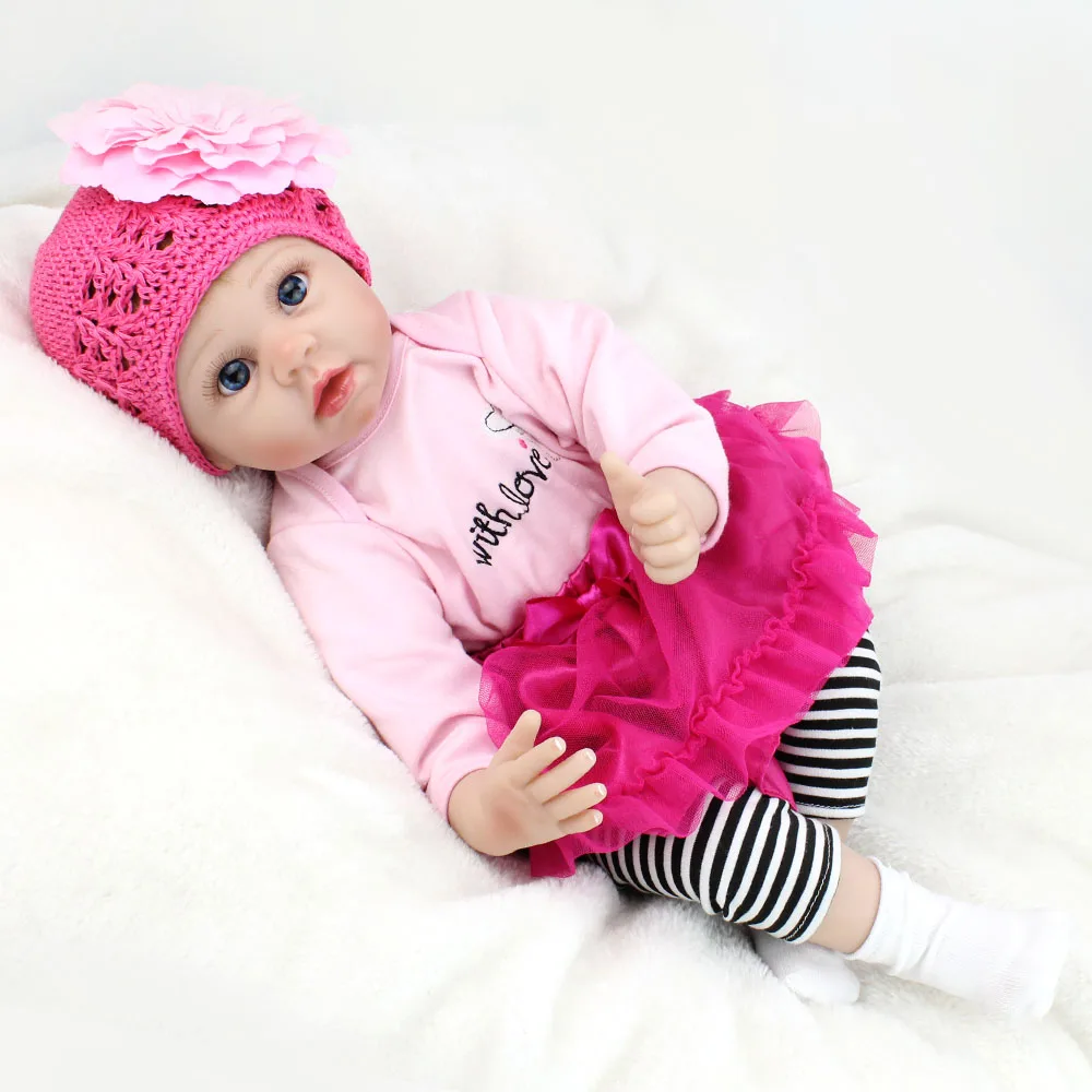 NPKDOLL куклы Reborn 22 дюйма девочка Baby Малыши красота грациозные волосы реалистичные