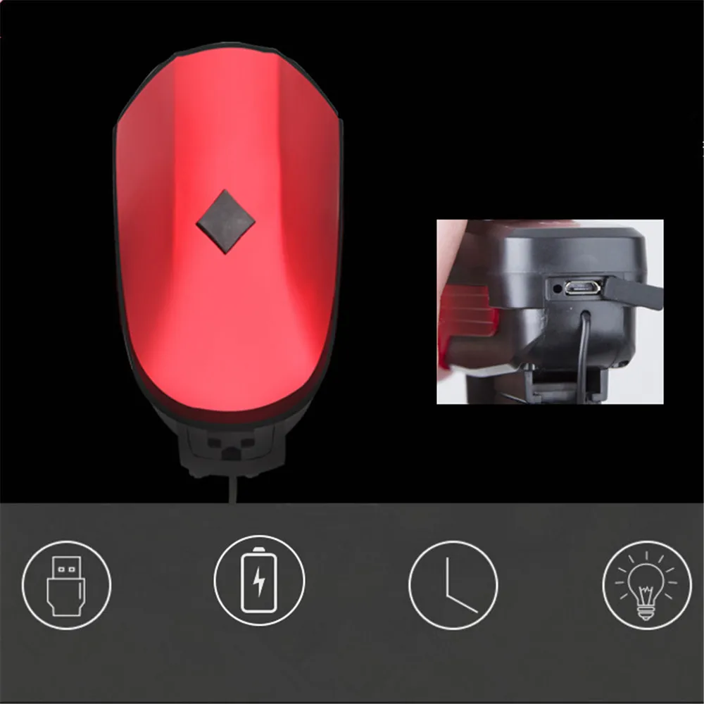 Велосипедный фонарь USB Перезаряжаемый велосипедный Фонарик светодиодный