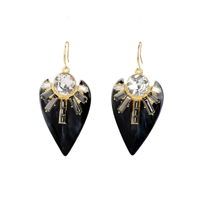 Женские серьги с имитацией драгоценных камней в форме сердца KISS ME Brincos Grandes цвет