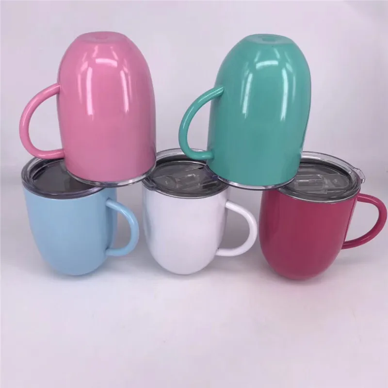 25 шт. 10 унций кружка для яиц пивная с ручкой из нержавеющей стали в форме яйца