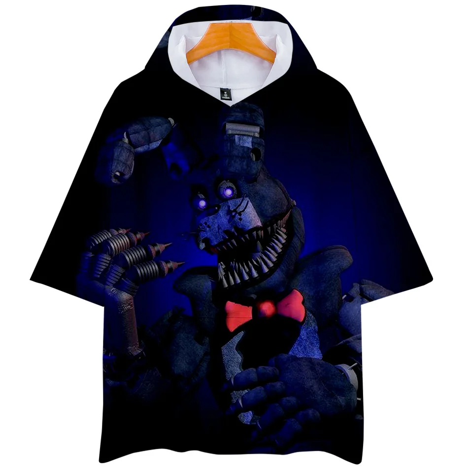 Толстовка Fnaf для мальчиков футболка с 3d принтом пять ночей у FNAF топ мультяшным