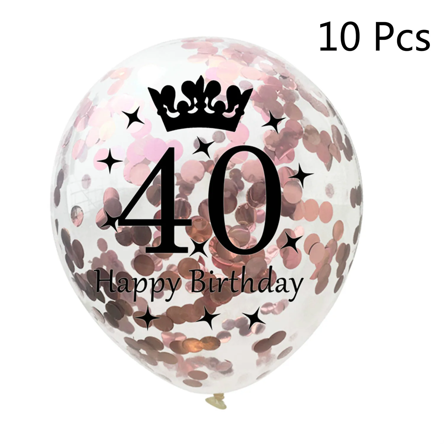 40th Amawill письмо с днем рождения Numer 18 фольги воздушный шар розовое золото конфетти воздушные шары для 18-летнего дня рождения украшения для взрослых 75D - Цвет: 40th