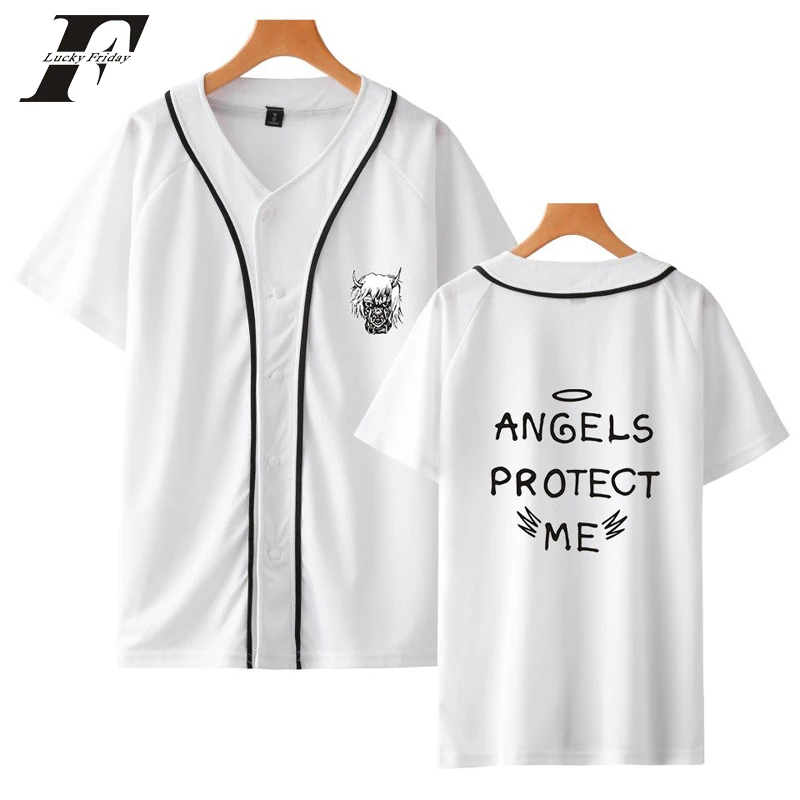 Kpop Lil Peep ANGELS PROTECT ME летняя Бейсбольная Футболка для женщин и мужчин с коротким