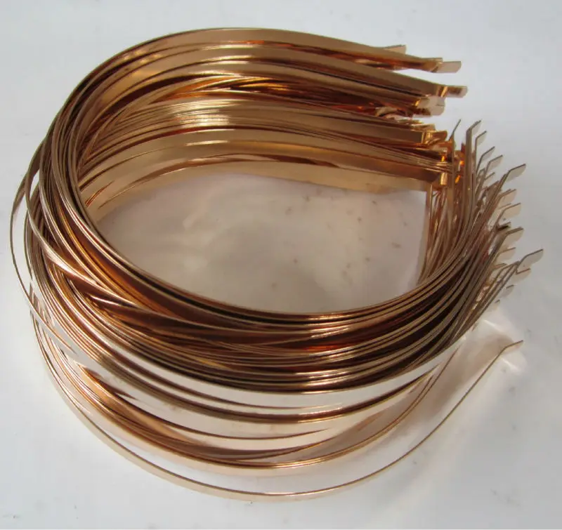 3 мм 5 мм 7 мм DIY металлические заколки для волос ободки для волос DIY аксессуары обручи для волос для ювелирных украшений головные уборы для девочек 20 шт./лот - Цвет: 5mm Gold
