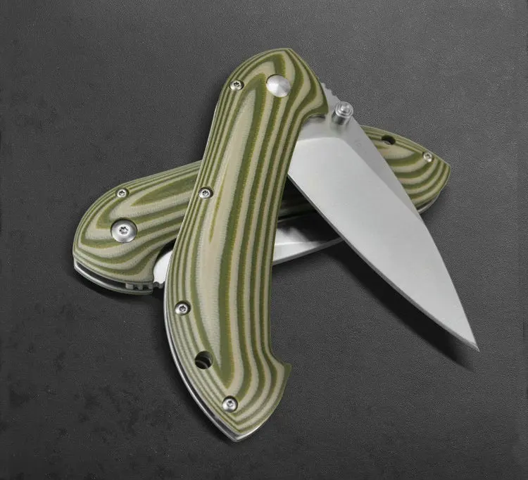 Открытый нож ENLAN Тактический Походный для выживания складные ножи 8cr13mov лезвие G10
