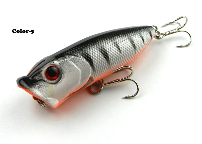 Wholesale! 100pcs/lot 6.5CM/11.8G Popper Fishing lures Multi-Colors Plastic hard baits fishing tackle 6-9 | Спорт и развлечения