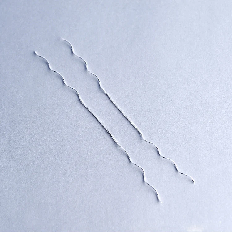 S925 SV ушные провода минималистичный дизайн умные изогнутые длинные серьги