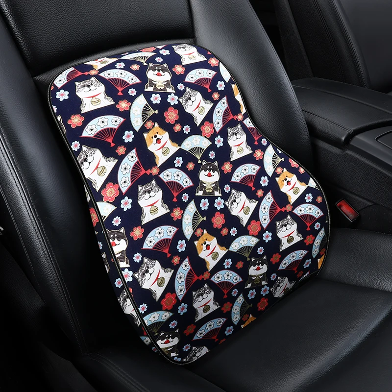 

Car Neck Pillow Lumbar Waist Support Headrest Pillows Back Cushion Seat Supports Memory Foam Seat Covers Auto Accessories
