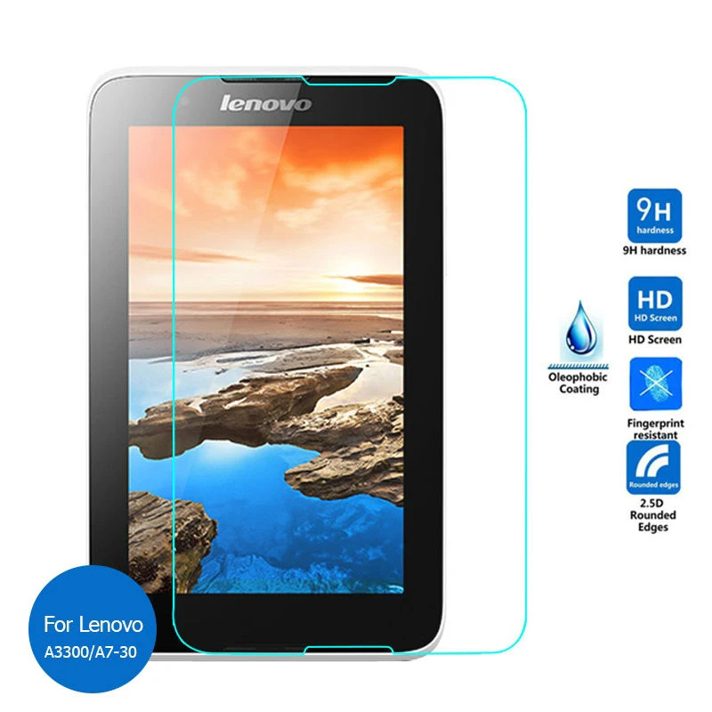 2PCS Tempered Glass Explosion-proof Protective Film 9H LCD Screen Protector For Lenovo A7-30 A3300-T 7 inch tablet | Мобильные