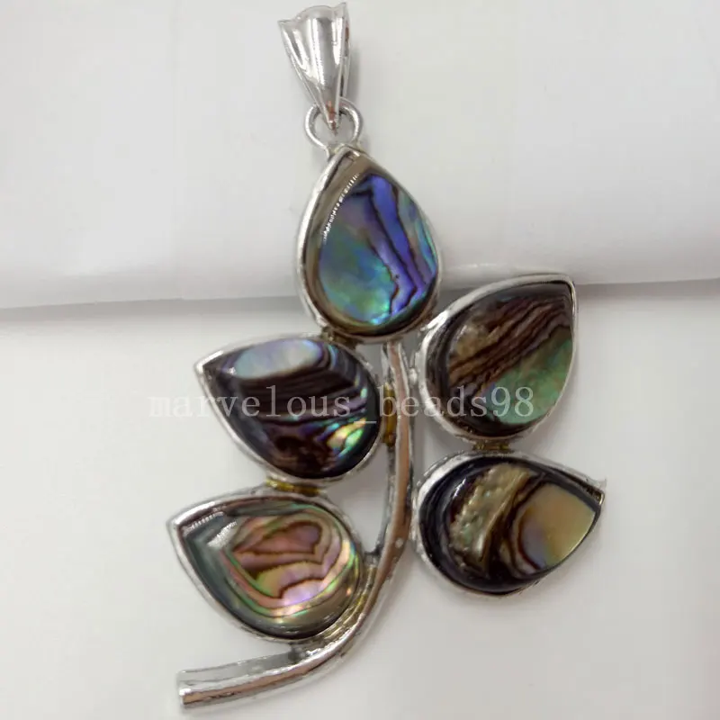 Бесплатная доставка, модные ювелирные изделия, 34x45 мм, подвеска из ракушек, растений, листьев из Новой Зеландии, 1 шт. MC4689