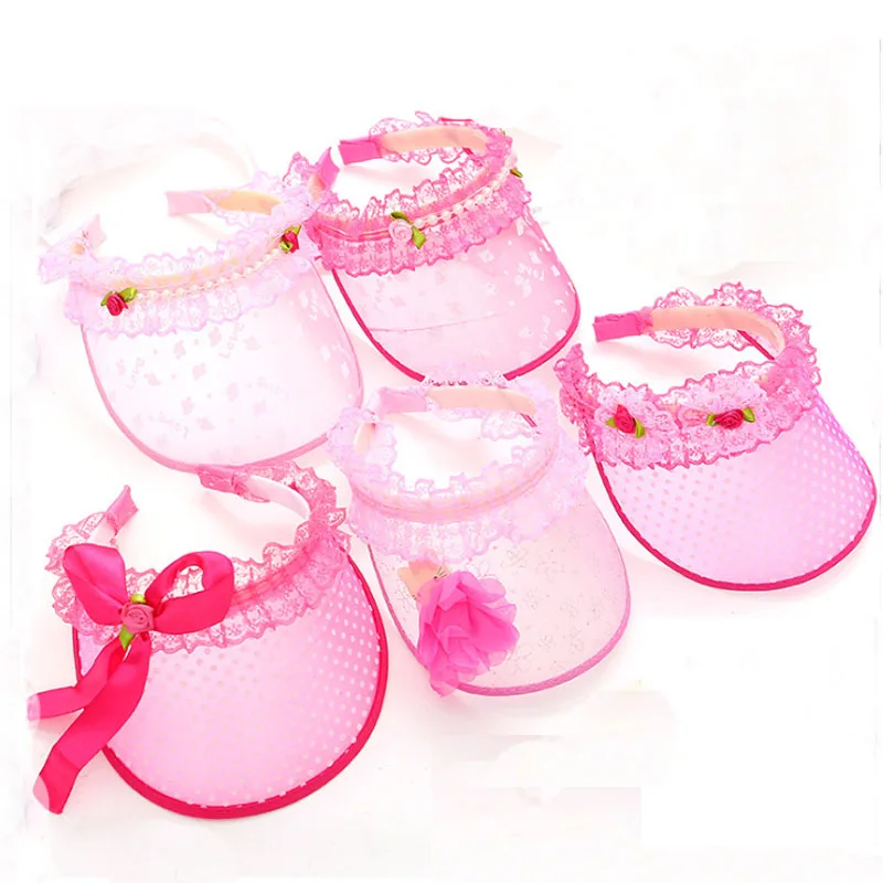 

New Pink Fashion Lace Sun Hats Children Girl Beach Caps Kids Hat Outdoor