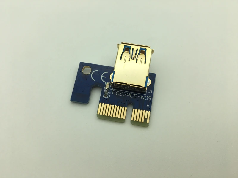 Riser VER009S 0 6 м светодиодный PCIE PCI E 1X к 16X Card 15Pin SATA 6Pin питания позолоченный USB 3 для BTC