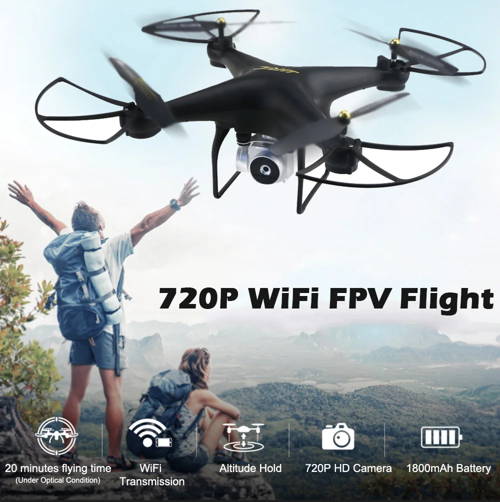 JJRC H68 Bellwether WiFi FPV 2MP 720P HD камера 20 минут время полета RC Дрон Квадрокоптер RTF режим 2 VS Bayangtoys X21 X16