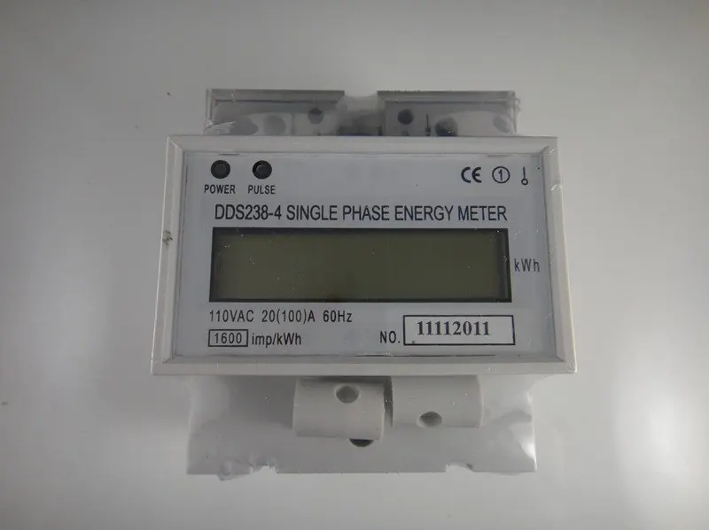 Однофазный din рейку типа киловатт час кВт ч метр 110 В 60 Гц 20 (100) A|kwh|kwh meterkwh meter single phase