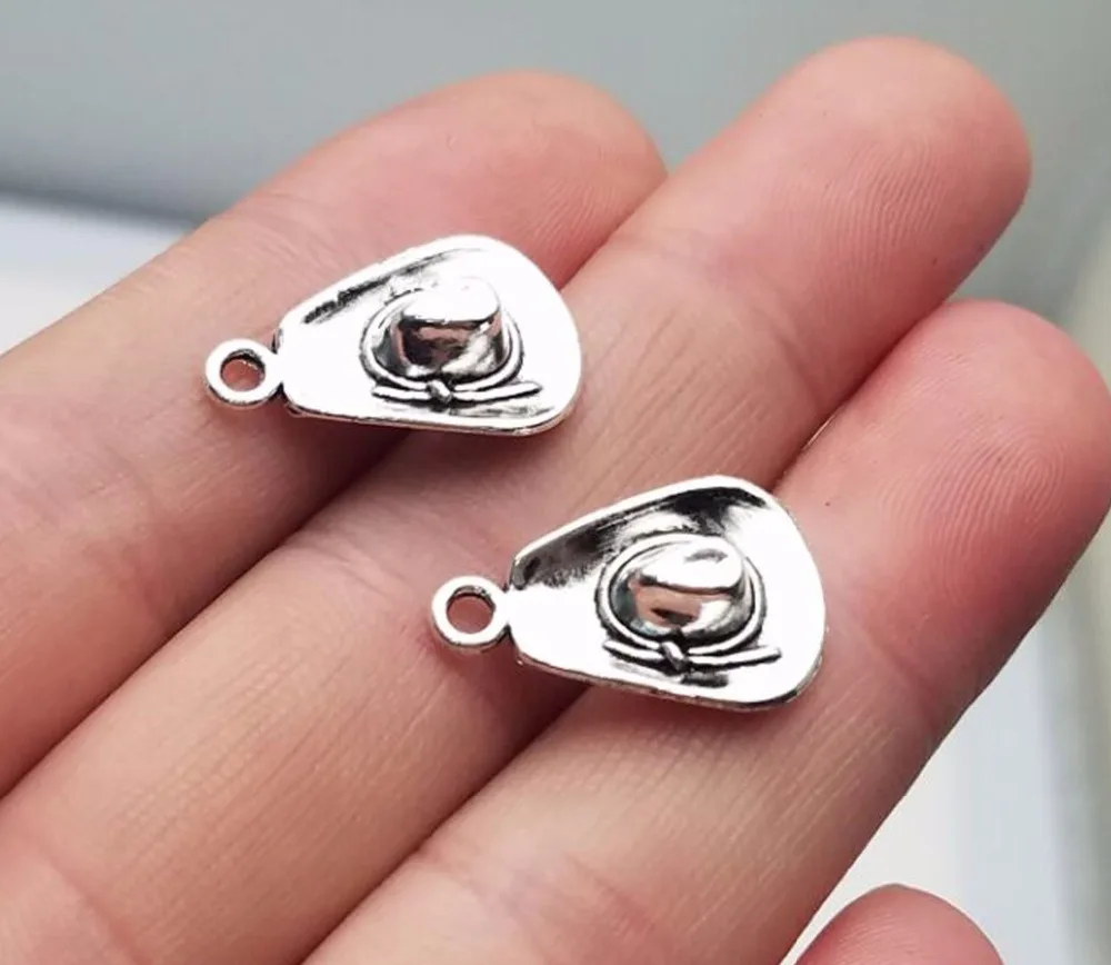 

30pcs/lot--20x13mm, Antique silver plated Cowboy hat charms,DIY supplies,Jewelry accessories