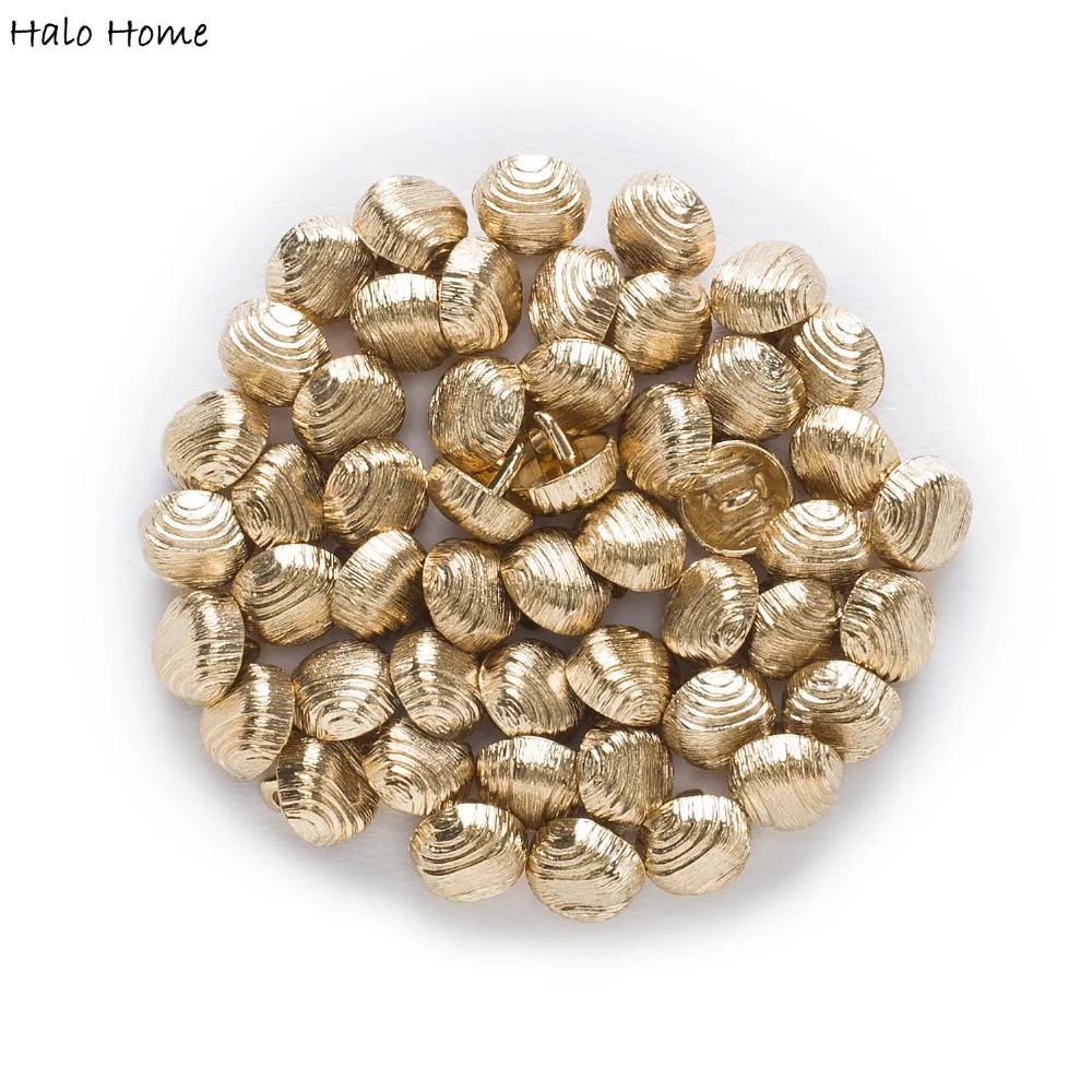 10 шт гладкие золото металлические пуговицы с хвостовиком одежда рубашка швейный