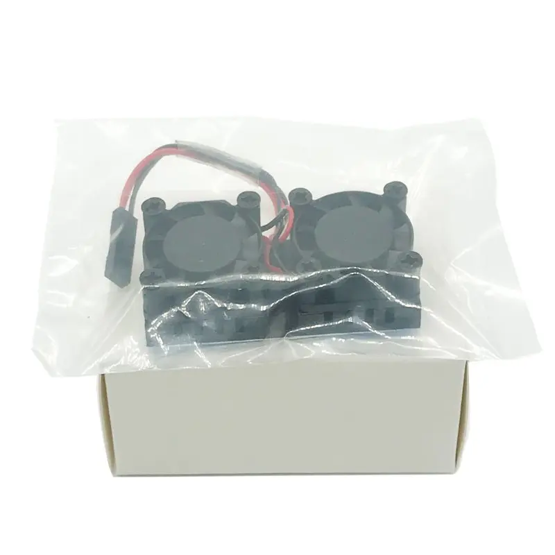 

Dual Fan cooling Raspberry Pi 3 B Plus model cooler copper heatsink double fans housing raspberry pi case cooler peel