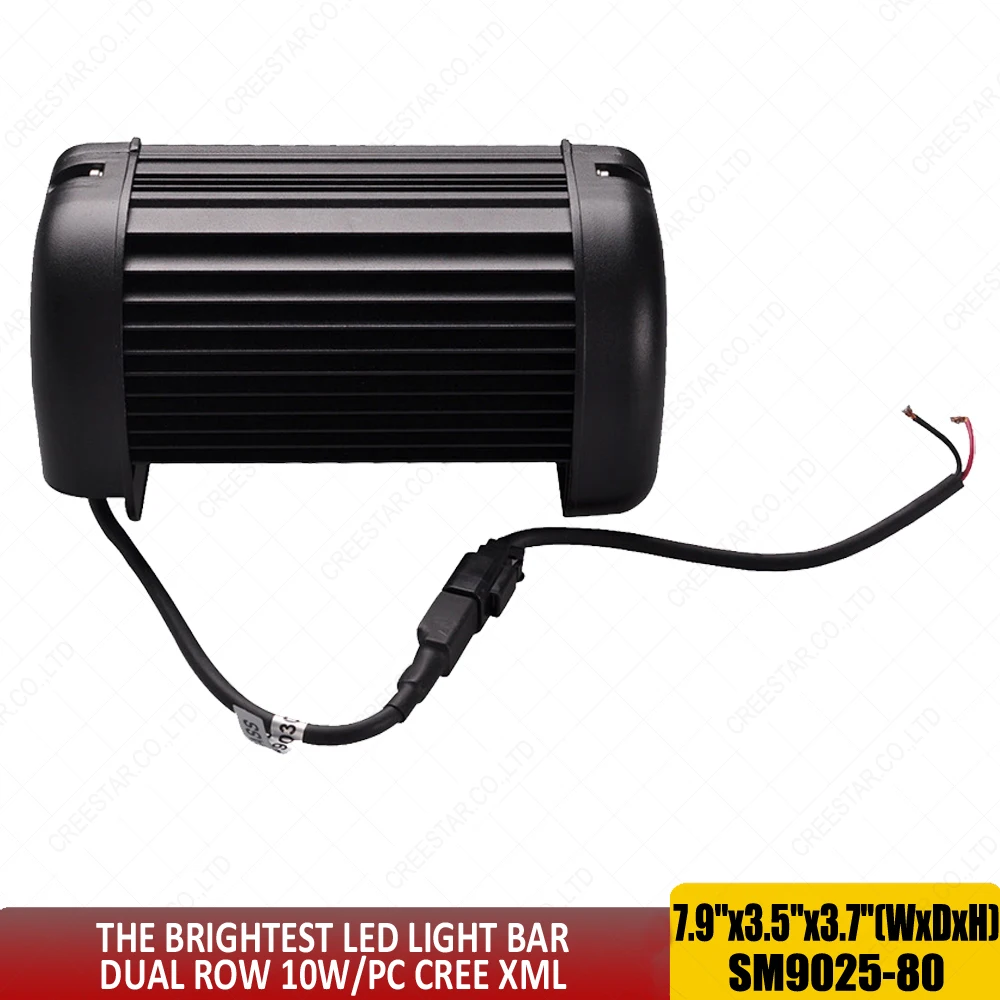 Двойная строка дорожка 80 Вт светодиодные панели внедорожные огни 10 градусов