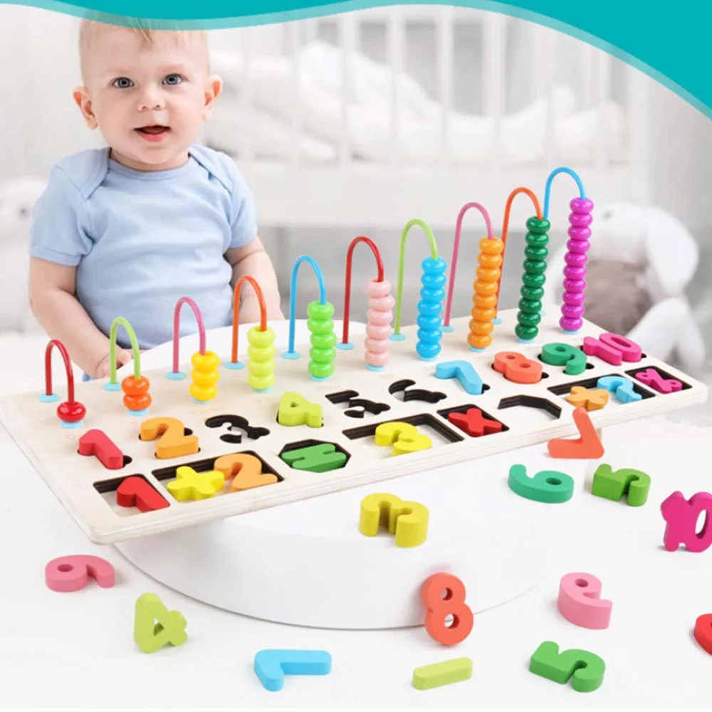 Деревянная детская доска с подсчетом деревянная математическая игрушка