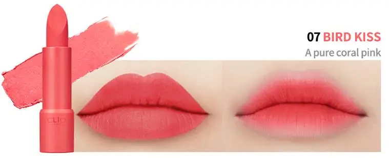 07 Bird Kiss CLIO Rouge каблук бархат 3,4 г 10 цветов Матовая помада для женщин Lipliner водонепроницаемый стойкий макияж блеск для губ Корея Косметика - Цвет: 07 Bird Kiss