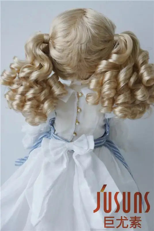 JD308B 1/3 8-9 дюймов синтетический мохер BJD куклы парики 21-23 см двойной кудрявый Пони Парики Аксессуары для кукол SD
