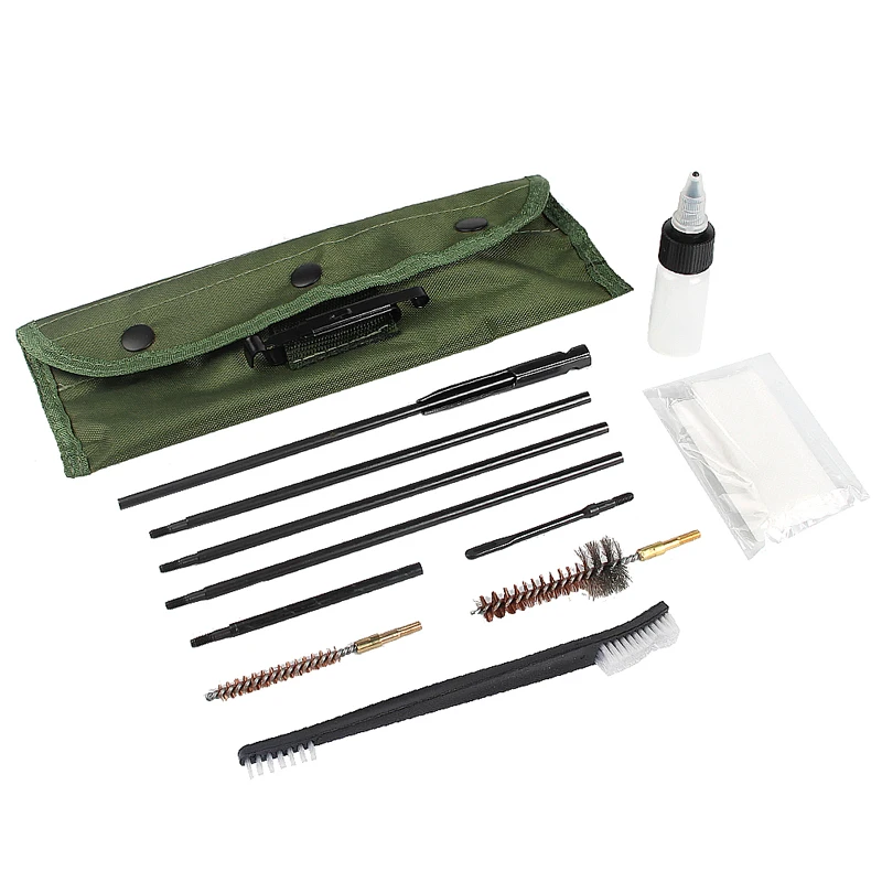 

AR15 M16 M4 Gun Cleaning Kit Airsoft Pistol Cleanner for 5.56mm .223 22LR .22 Cal Tactical Rifle Gun Brushes 10PCS/Set 37-0034