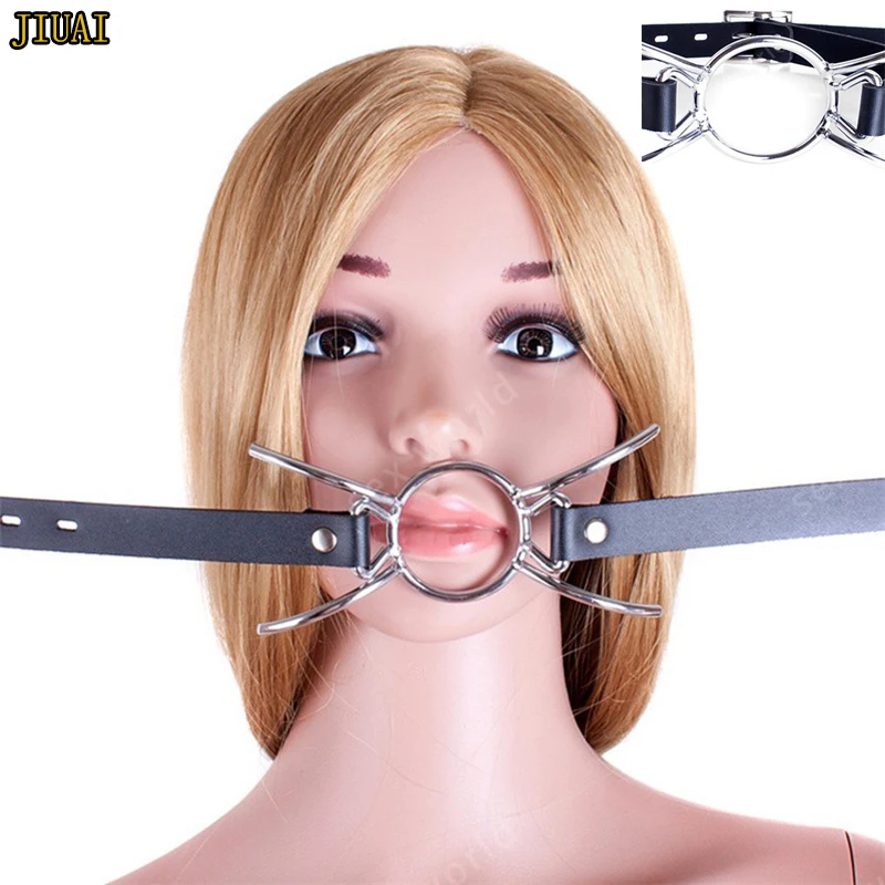 Оральная фиксация искусственная кожа BDSM бондажный рабский Фетиш рот кляп Паук X