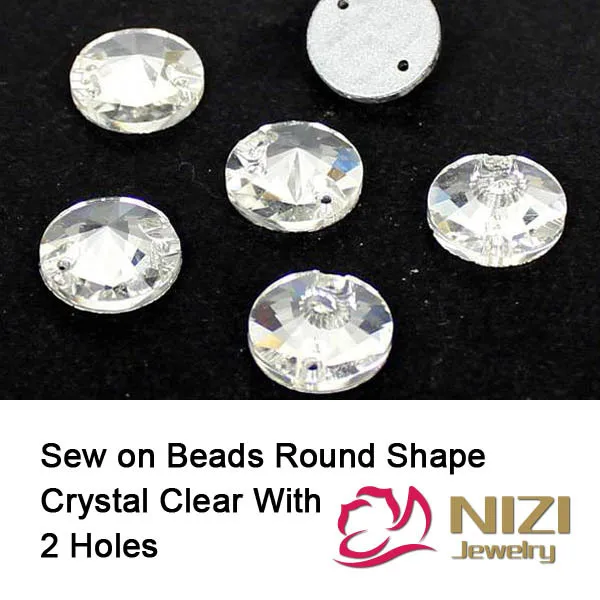 Круглые стразы кристально чистые стеклянные камни с плоским основанием 8 мм 10 12 14