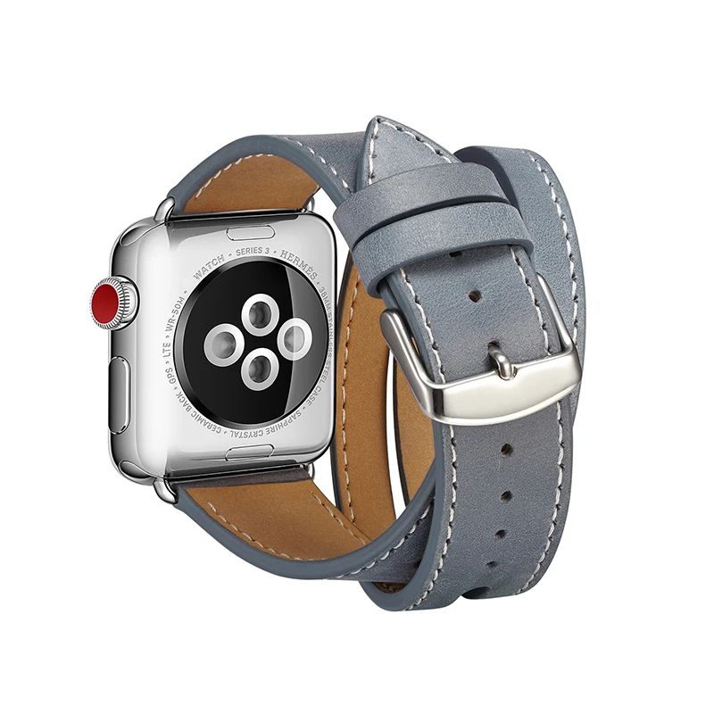 Для Apple Watch 38 мм полосы кожаный для iwatch ремешок 42 ремни Double Tour | Наручные часы